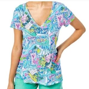 NWT Lilly Pulitzer Wish You Were Here Tshirt
